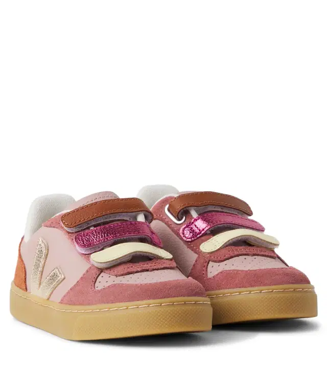 Veja Kids V-90 leather sneakers