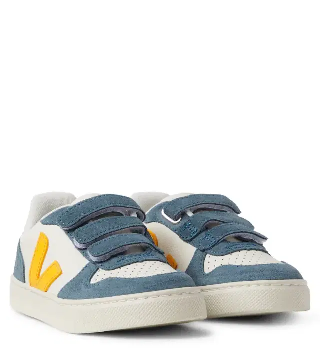 Veja Kids V-90 leather sneakers