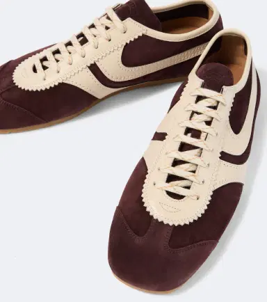 Dries Van Noten Leather-trimmed suede sneakers | Thumbnail 3