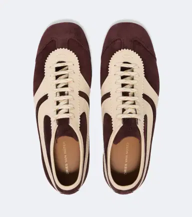 Dries Van Noten Leather-trimmed suede sneakers | Thumbnail 6