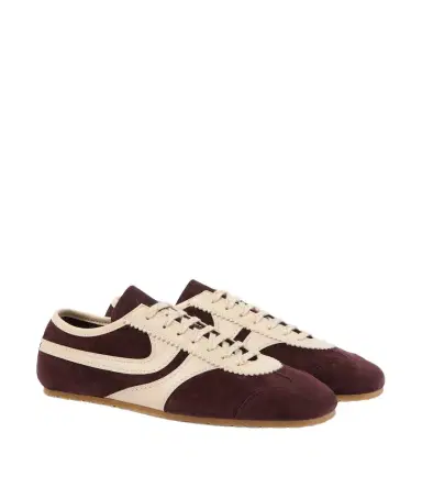 Dries Van Noten Leather-trimmed suede sneakers | Thumbnail 1