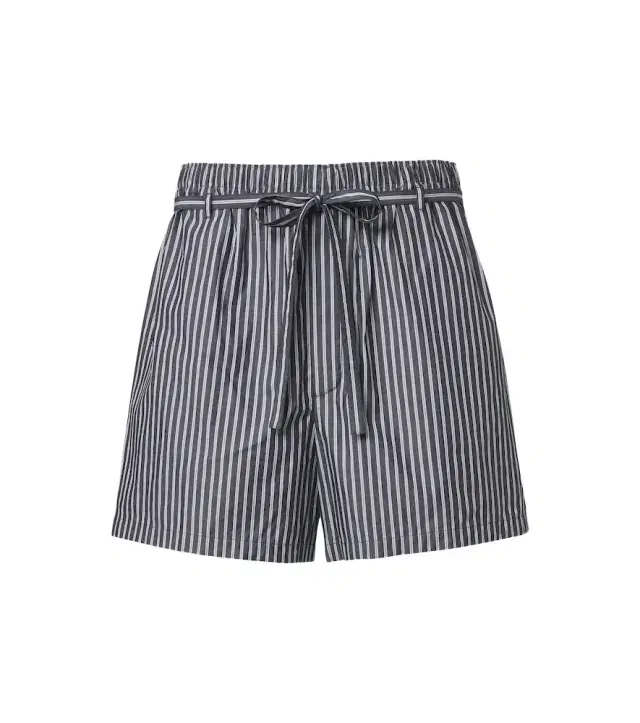 Saint Laurent Striped cotton poplin shorts