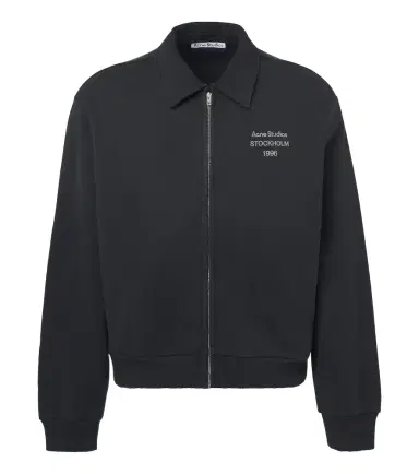 Acne Studios Logo cotton-blend zip-up sweatshirt | Thumbnail 1