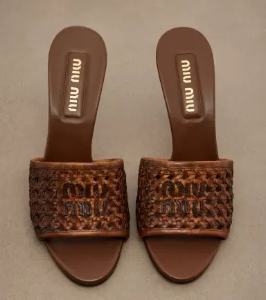Miu Miu Woven leather mules | Thumbnail 3