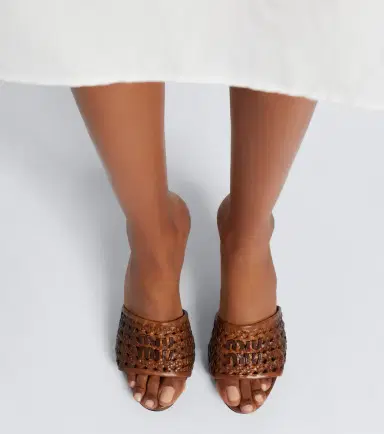 Miu Miu Woven leather mules | Thumbnail 6
