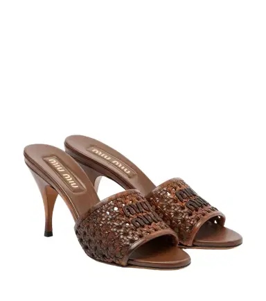 Miu Miu Woven leather mules | Thumbnail 1