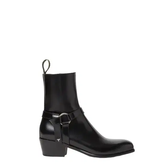 Two metal rings give the Double O ankle boot its
