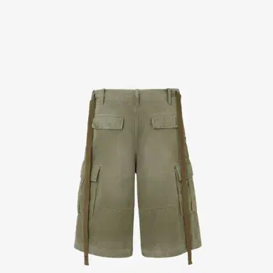Fendi Utility-style Bermuda shorts featuring long side ties at | Thumbnail 2