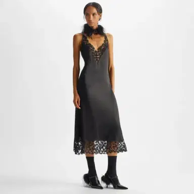 Fendi Slip-style midi dress with a flowing silhouette that | Thumbnail 4