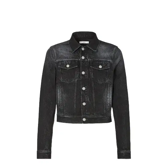 Short jacket made of black organic cotton denim, a classic