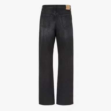 Fendi Regular-fit 5-pocket trousers made from black organic | Thumbnail 2