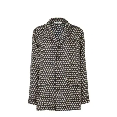 Fendi Flowing pyjama shirt made of silk georgette with | Thumbnail 1 Fendi Flowing pyjama shirt made of silk georgette with | Thumbnail 1