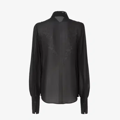 Fendi The lightweight georgette of this slim-fit shirt is | Thumbnail 2