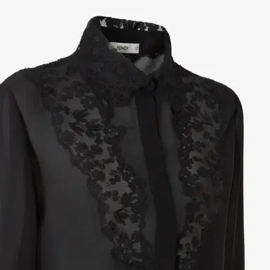 Fendi The lightweight georgette of this slim-fit shirt is | Thumbnail 3