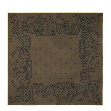 Fendi A square scarf featuring a stencil-effect print of | Thumbnail 1
