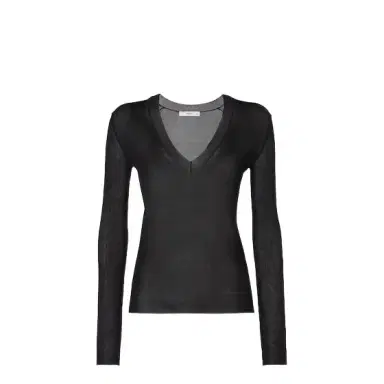 Fendi V-neck, slim-fit long-sleeved top | Thumbnail 1 Fendi V-neck, slim-fit long-sleeved top | Thumbnail 1