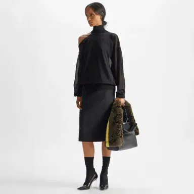 Fendi Turtleneck jumper with long, low-set sleeves and a cut-out | Thumbnail 4 Fendi Turtleneck jumper with long, low-set sleeves and a cut-out | Thumbnail 4