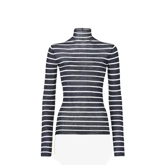 Fendi Figure-hugging jumper with a high collar and short sleeves