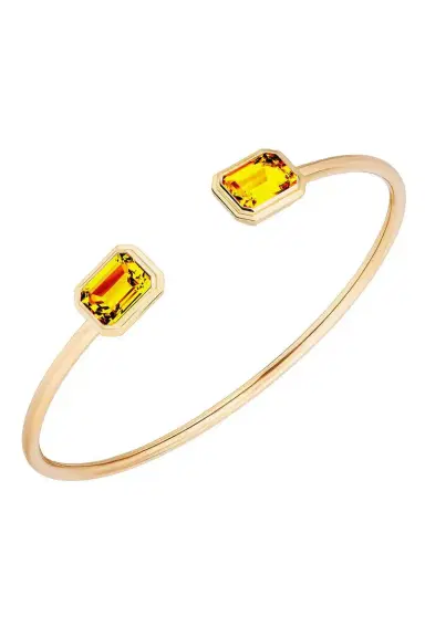 GOSHWARA Citrine Round Flexible Manhattan Bangle Bracelet | Thumbnail 5