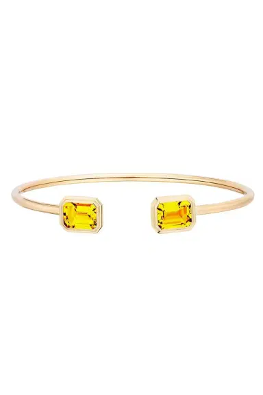 GOSHWARA Citrine Round Flexible Manhattan Bangle Bracelet | Thumbnail 1