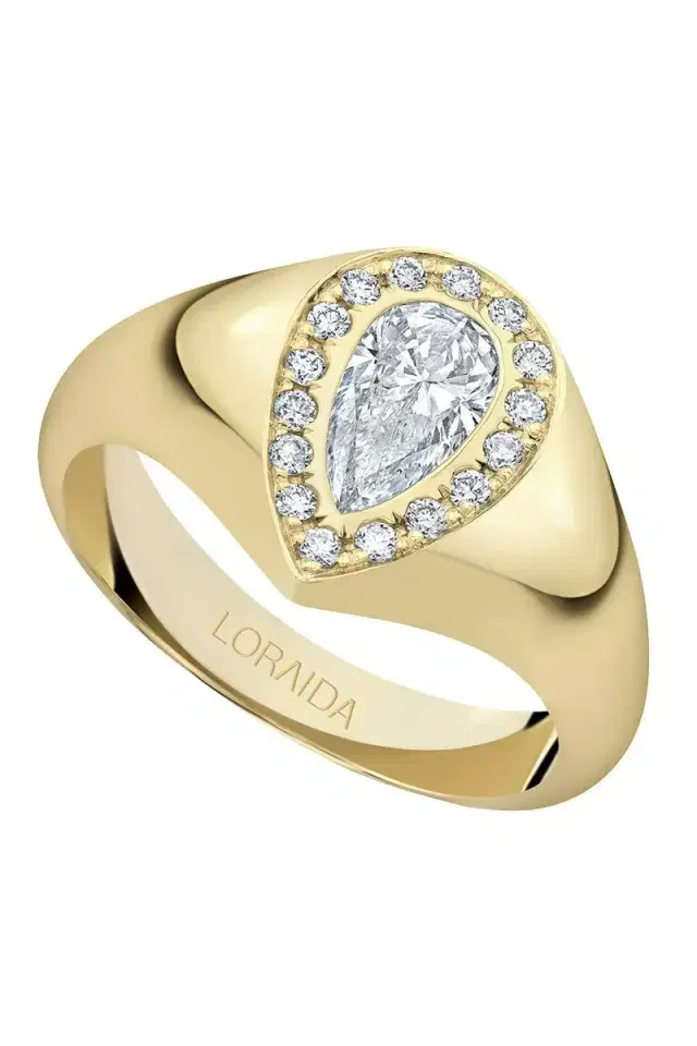 LORAIDA Diamond Pave Vortex Pinky Ring