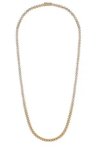 WITH LOVE TRAVEL Lab Grown Diamond Bezel Necklace - 8ct | Thumbnail 1