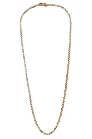 WITH LOVE TRAVEL Lab Grown Diamond Petite Bezel Necklace - 5ct | Thumbnail 1