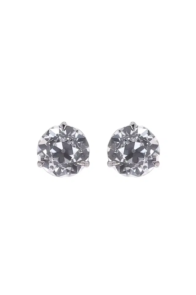 WITH LOVE TRAVEL Lab-Grown Diamond Martini Prong Stud Earrings - 6ct - White Gold