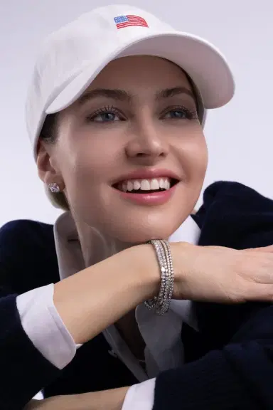 WITH LOVE TRAVEL Lab-Grown Diamond Tennis Bracelet - 2ct | Thumbnail 2 WITH LOVE TRAVEL Lab-Grown Diamond Tennis Bracelet - 2ct | Thumbnail 2