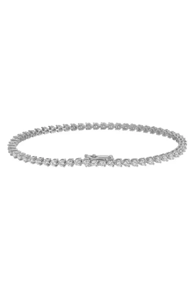WITH LOVE TRAVEL Lab-Grown Diamond Tennis Bracelet - 8ct | Thumbnail 9