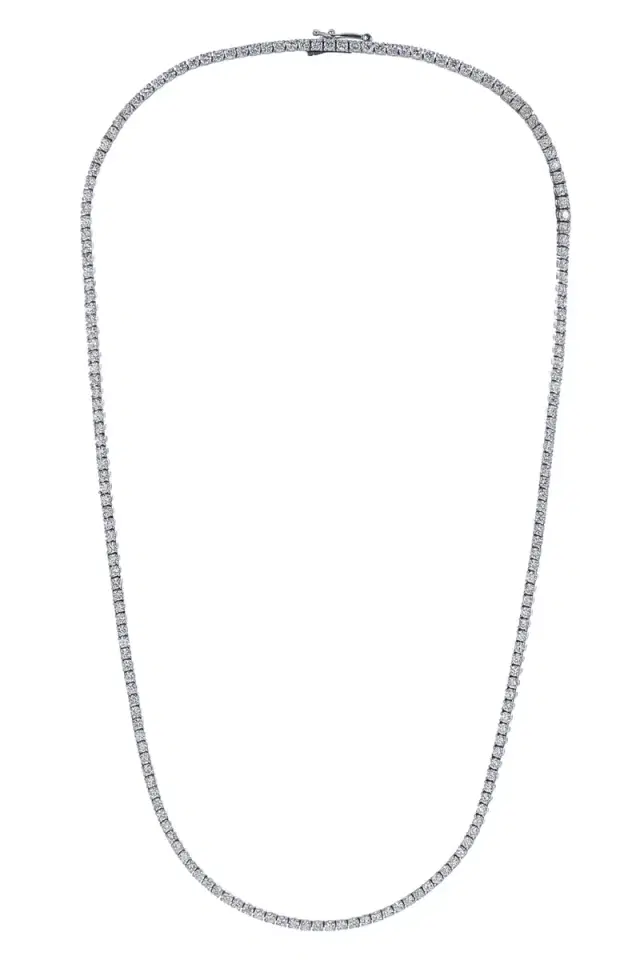 WITH LOVE TRAVEL Lab-Grown Diamond Tennis Necklace - 5ct - White