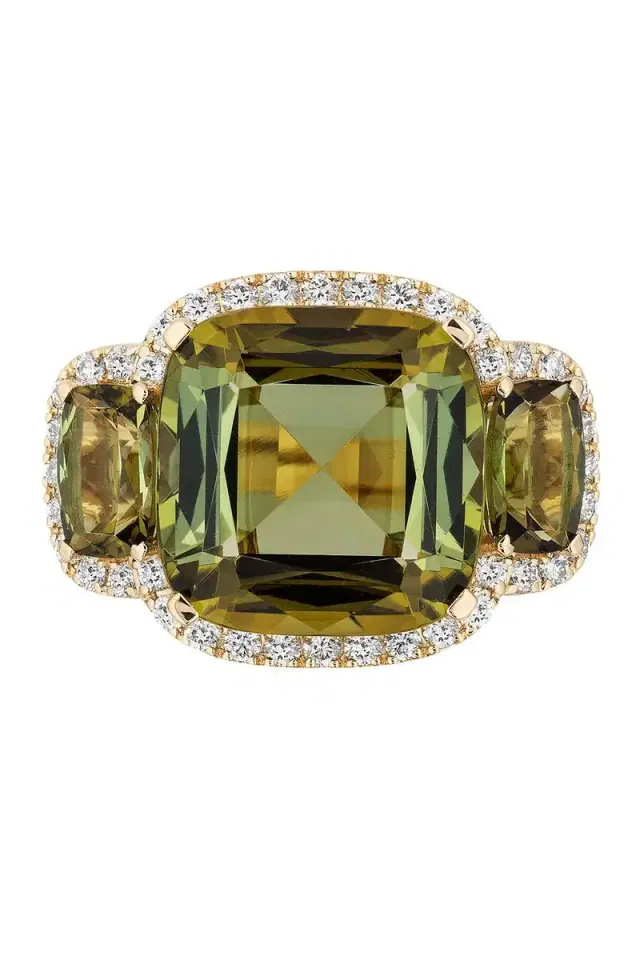 GOSHWARA Tourmaline Three Stone G-One Ring