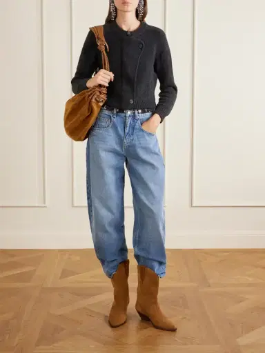 Isabel Marant Murielle Wool And Cashmere-blend Zip-up Cardigan | Thumbnail 2 Isabel Marant Murielle Wool And Cashmere-blend Zip-up Cardigan | Thumbnail 2