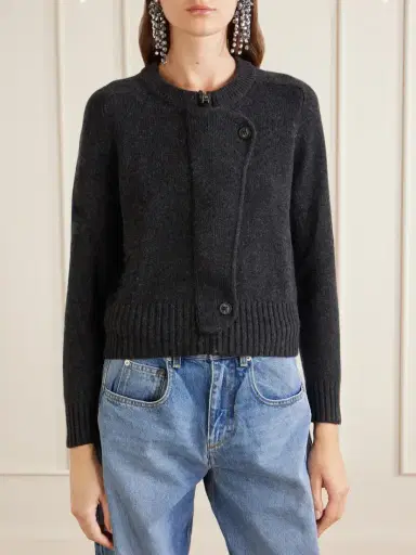 Isabel Marant Murielle Wool And Cashmere-blend Zip-up Cardigan | Thumbnail 3 Isabel Marant Murielle Wool And Cashmere-blend Zip-up Cardigan | Thumbnail 3