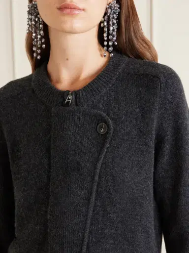 Isabel Marant Murielle Wool And Cashmere-blend Zip-up Cardigan | Thumbnail 5 Isabel Marant Murielle Wool And Cashmere-blend Zip-up Cardigan | Thumbnail 5