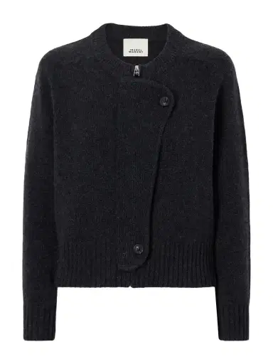 Isabel Marant Murielle Wool And Cashmere-blend Zip-up Cardigan | Thumbnail 1 Isabel Marant Murielle Wool And Cashmere-blend Zip-up Cardigan | Thumbnail 1