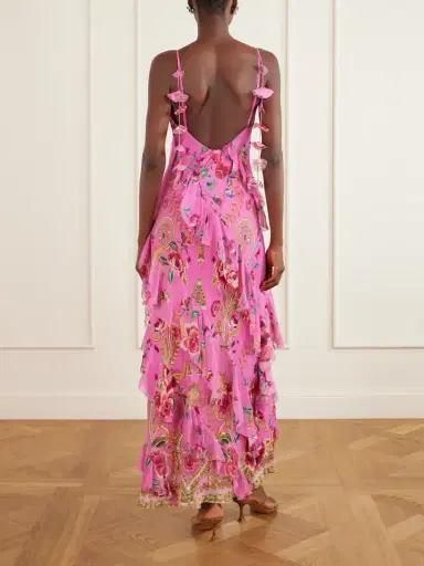 Camilla Embellished Ruffled Silk-georgette Maxi Dress | Thumbnail 3 Camilla Embellished Ruffled Silk-georgette Maxi Dress | Thumbnail 3