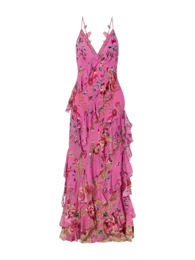 Camilla Embellished Ruffled Silk-georgette Maxi Dress | Thumbnail 1 Camilla Embellished Ruffled Silk-georgette Maxi Dress | Thumbnail 1