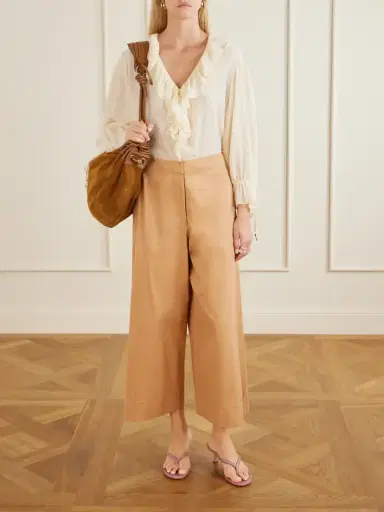 Ulla Johnson Sascha Cotton-twill Wide-leg Cropped Pants | Thumbnail 2 Ulla Johnson Sascha Cotton-twill Wide-leg Cropped Pants | Thumbnail 2