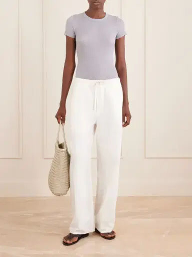 James Perse Ribbed Cotton And Cashmere-blend T-shirt | Thumbnail 2 James Perse Ribbed Cotton And Cashmere-blend T-shirt | Thumbnail 2