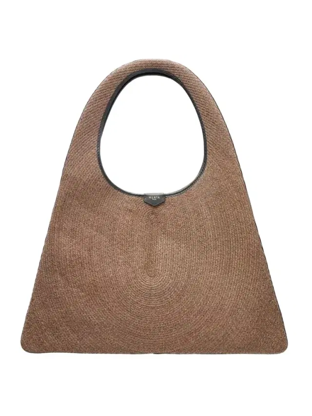 Alaïa Leather-trimmed Paper Straw Shoulder Bag