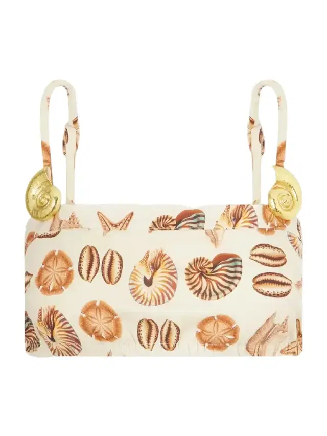 Farm Rio Embellished Printed Cropped Top