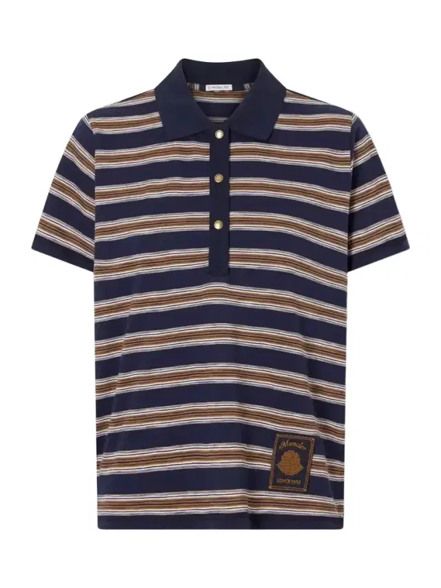 Moncler Logo-appliquéd Striped Cotton Polo Shirt