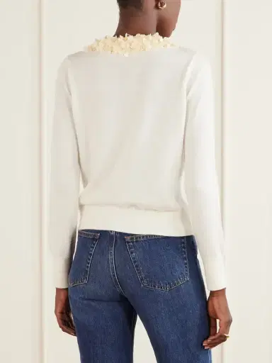 Ulla Johnson Anna Embellished Merino Wool Cardigan | Thumbnail 3