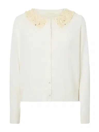 Ulla Johnson Anna Embellished Merino Wool Cardigan | Thumbnail 1