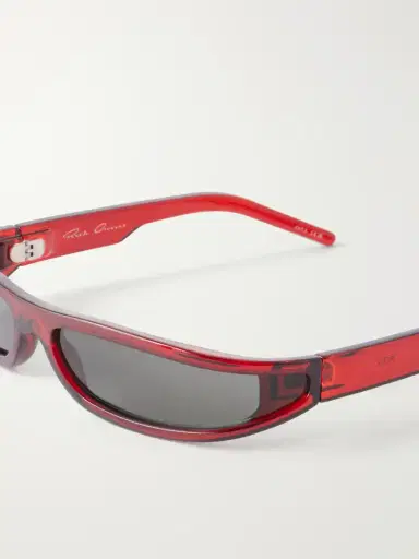 Rick Owens Wrap Around Acetate Sunglasses | Thumbnail 4