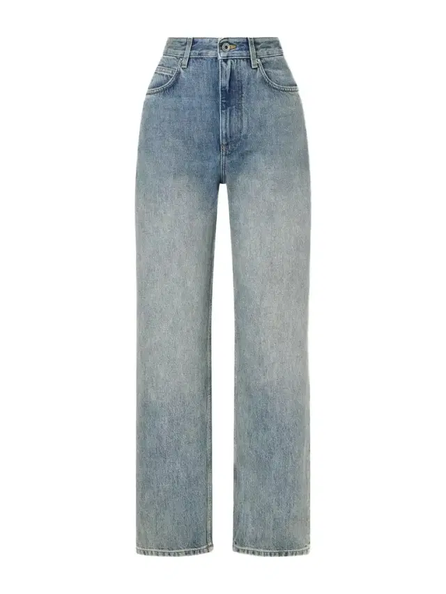 Anagram-embroidered Mid-rise Wide-leg Jeans