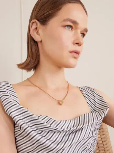 Marie Lichtenberg Dado 18-karat Gold, Diamond And Leather Necklace | Thumbnail 2
