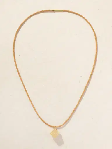 Marie Lichtenberg Dado 18-karat Gold, Diamond And Leather Necklace | Thumbnail 4
