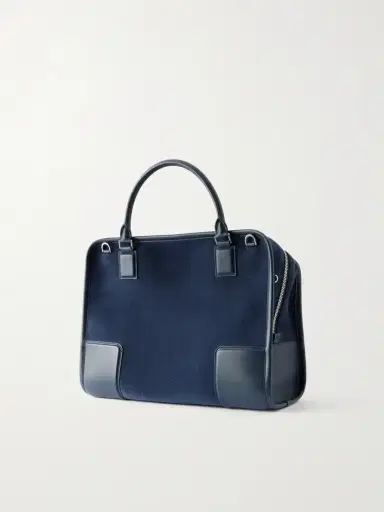 Loewe Amazona Leather-trimmed Suede Tote | Thumbnail 4 Loewe Amazona Leather-trimmed Suede Tote | Thumbnail 4